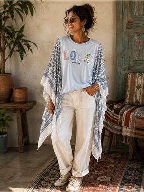 LOVE Graphic Kimono Tee